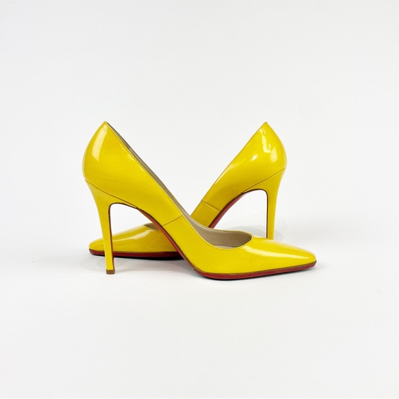 Christian Louboutin So Kate Bright Yellow Patent Leather Pumps Size 35 EU - Picture 6 of 6